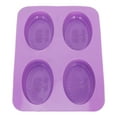 thumbnail image 2 of Moules en Silicone pour Chocolat, 4 Compartiments pour Savons DIY, Desserts, Cupcakes, 2 of 8