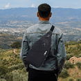 thumbnail image 4 of Crossbody Sling Backpack Sling Bag Travel Hiking Chest Bag Daypack-black, 4 of 5