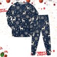 thumbnail image 2 of Xyant Kids Christmas Pjs, Boys Girls Soft Cotton Long Sleeve Sleep Tee and Pants 2 Pcs Pajamas Set Toddler Sleepwear Size 8-9 Years, 2 of 7