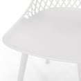 thumbnail image 7 of GDF Studio Lucy Outdoor Modern Dining Chair, Set of 2, White, 7 of 7