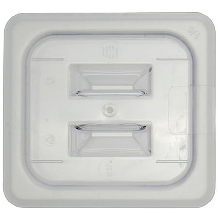 - Sixth Size Notched Cover With Handle For Cold Food Pans Translucent