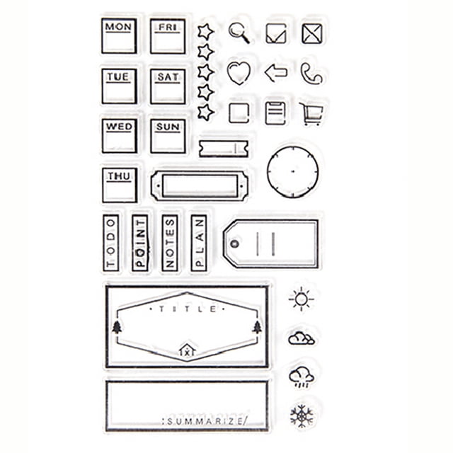 Clear Stamp DIY Transparent Assorted Patterns Silicone Stamp Decorative Stamp