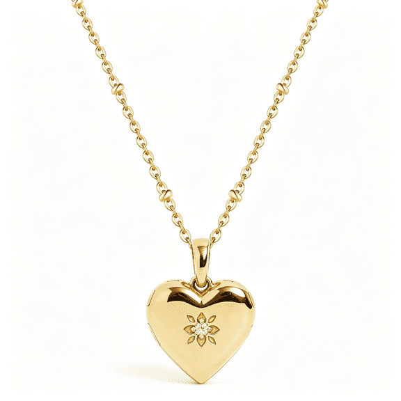 DESIGNICE Love Heart Oval Locket Necklace That Holds Pictures Photo Lockets Birthday Gifts Jewelry for Women Birthday Gifts Jewelry Gold Locket Necklace for Women