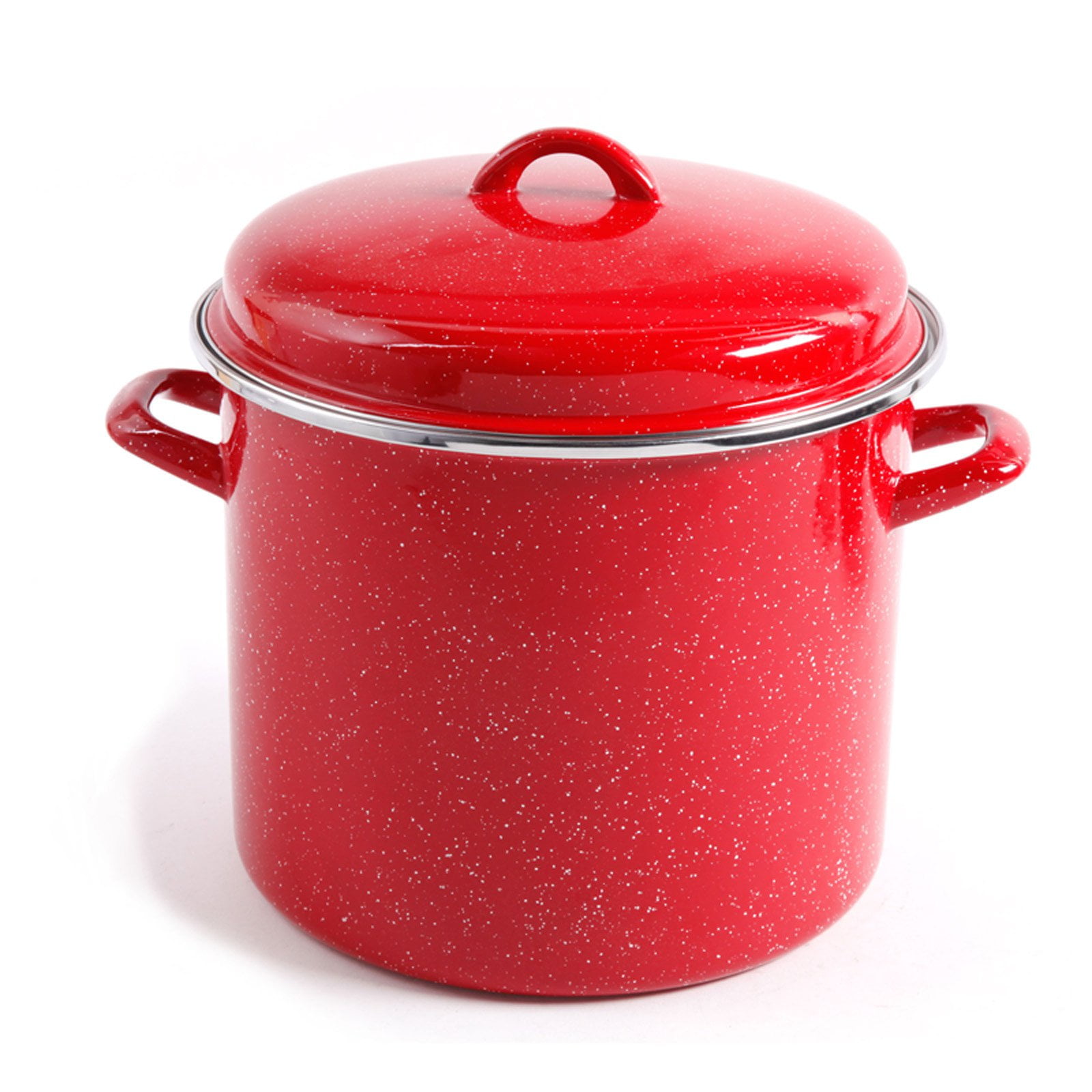 The Pioneer Woman Vintage Speckle 12 Quart Stock Pot With Hollow Side the-pioneer-woman-vintage-speckle-12-quart-stock-pot-with-hollow-side