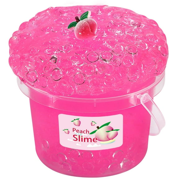 Cubo de gelatina prefabricado de Slime Azeperoy, rosa y rosa, brillante y crujiente