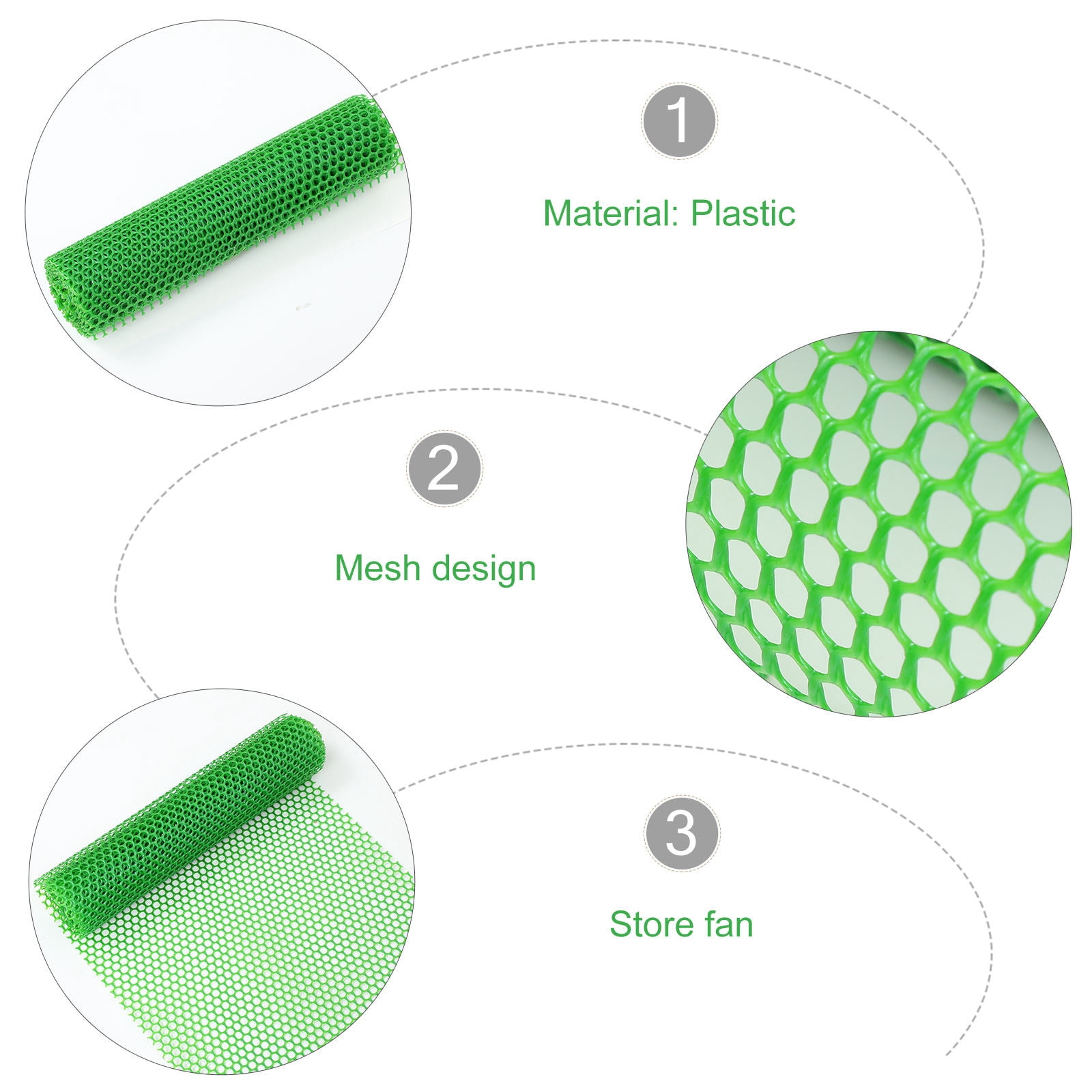 Raindrops Garden Fence Mesh Hexagonal Plastic Netting for Outdoor Use Green Lightweight Durable 1 Roll