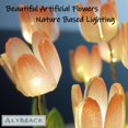 thumbnail image 3 of Lámpara nocturna ALYMACK Tulip Globe de cristal con base de madera, 3 of 8
