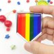 thumbnail image 2 of Pegatinas Overdecor con la bandera del orgullo gay LGBT con forma de arcoíris, paquete de 2, 2 of 5