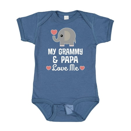 

Inktastic Grammy and Papa Love Me Grandchild Gift Baby Boy or Baby Girl Bodysuit