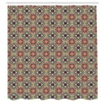 thumbnail image 2 of Ambesonne Mosaic Shower Curtain, Folkloric Floral Pattern, 69"Wx70"L, Forest Green Red Mustard, 2 of 4