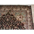 thumbnail image 4 of AHMEDANI Floral Medallion Chocolate Brown Rectangle Area Rug Wool Silk Hand Knotted Carpet (8.11 x 6.1)', 4 of 7