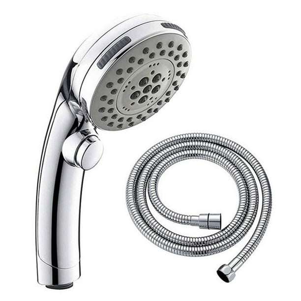 Handheld Shower Head Long Hose, High Pressure, Chrome Finish Bathroom
