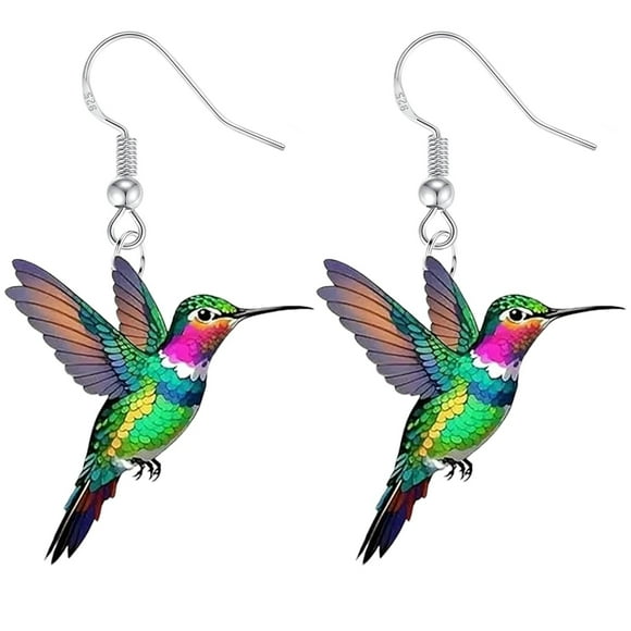 14K Gold Plated Stud Earrings for Women Acrylic Bird Earrings for Women Novelty Colorful Elegant 14K Gold Plated Flat Back Cartilage Earrings for Women Men Warehouse Sale