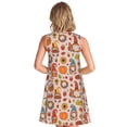 thumbnail image 2 of Bixox Robe Sans Manches Imprimée pour l'Automne et l'Action de Grâce pour Femmes avec Poches, Robe Décontractée Longueur Genou pour l'Été-Moyenne, 2 of 7