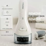 PRITECH Electric Foot Callus Remover Tool, Electric Pedicure Foot File, Rechargeable Callus Removers Kit Extra Thick, Heel, Hand, Skin Gift(White)