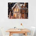 thumbnail image 2 of Creowell  Christmas Gingerbread Canvas Wall Art for Home Decor - Gingerbread House Paintings Print On Canvas Artwork Ready to Hang 20x16 Inch, 2 of 3