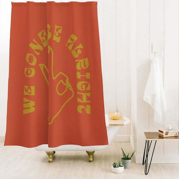 Society6 Nick Quintero We Gone Be Alright Shower Curtain 71" x 74"