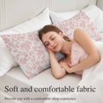 thumbnail image 5 of Farmhouse Pink Long Body Pillow Covers, Vintage Flower Leaf PlantsPlant Soft Breathable Throw Pillow Cases with Invisible Zipper, Decorative Pillowcase Pillows Protectors for Sofa Bed Couch 20"x60", 5 of 9