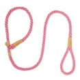 thumbnail image 1 of Pink 10mm Braided Dog Training Leash - 1.7m/5.6ft Adjustable P-Chain for Behavior Correction, No Collar Needed - Soft Comfortable Handle, Durable Polyester-Cotton Rope for Small/Medium/Large Dogs, 1 of 6