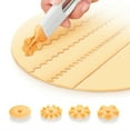 thumbnail image 4 of 4-in-1 Flower Pattern Crust Roller Cutter, Decorative Pastry Wheel Tool for DIY Baking, Pie Crust Edger with Interchangeable Heads, Ergonomic Handle for Home Kitchen Use, 4 of 9