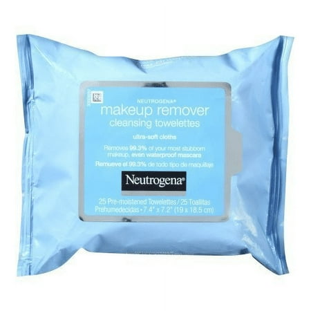Neutrogena Hydrating 99.3 % Makeup Remover Cleansing Wet Towelettes, 25 ct
