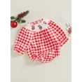thumbnail image 5 of My Frist Christmas Baby Girl Outfit Newborn Christmas Tree Smocked Bubble Romper 0 3 6 12 18 Months Cute Christmas Clothes, 5 of 8