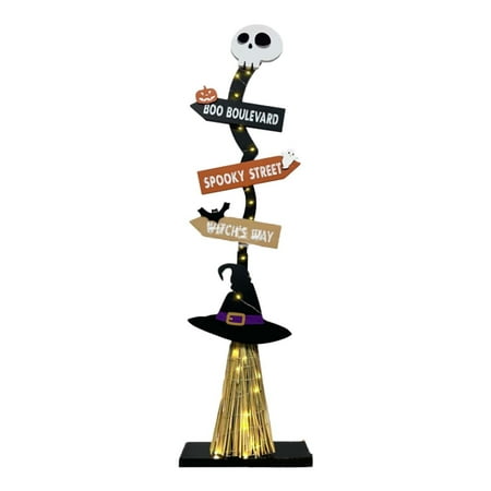 

BODOAO Saving!Party Light Halloween Decorations Lighted Halloween Wooden Witch’s For Indoor Outdoor Porch Yard Decor Light Up Halloween Witch Decorations Sign