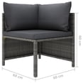 thumbnail image 3 of vidaXL 4-Seater Patio Sofa with Cushions Gray Poly Rattan, 3 of 11