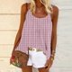 thumbnail image 1 of Puntoco Camisolas ajustadas para mujer, blusas casuales sin mangas con cuello redondo y estampado a la moda para mujer, 1 of 5