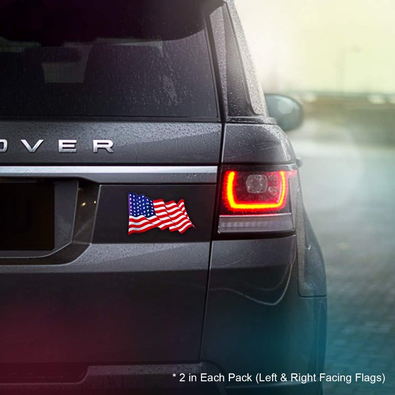 USA Flag Hockey Car Magnet - 5 Inch, High-Resolution Vinyl, Flexible & Weatherproof Bumper Sticker
