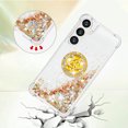 thumbnail image 3 of Funda para Samsung Galaxy S24 5G con Brillo Líquido Flotante, Purpurina, Parachoques y Anillo Giratorio Soporte, 3 of 5