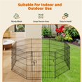 thumbnail image 6 of Yaheetech 24 Panels Metal Foldable Pet Playpen for Puppy, Indoor & Outdoor, 23.9'', Black, 6 of 8