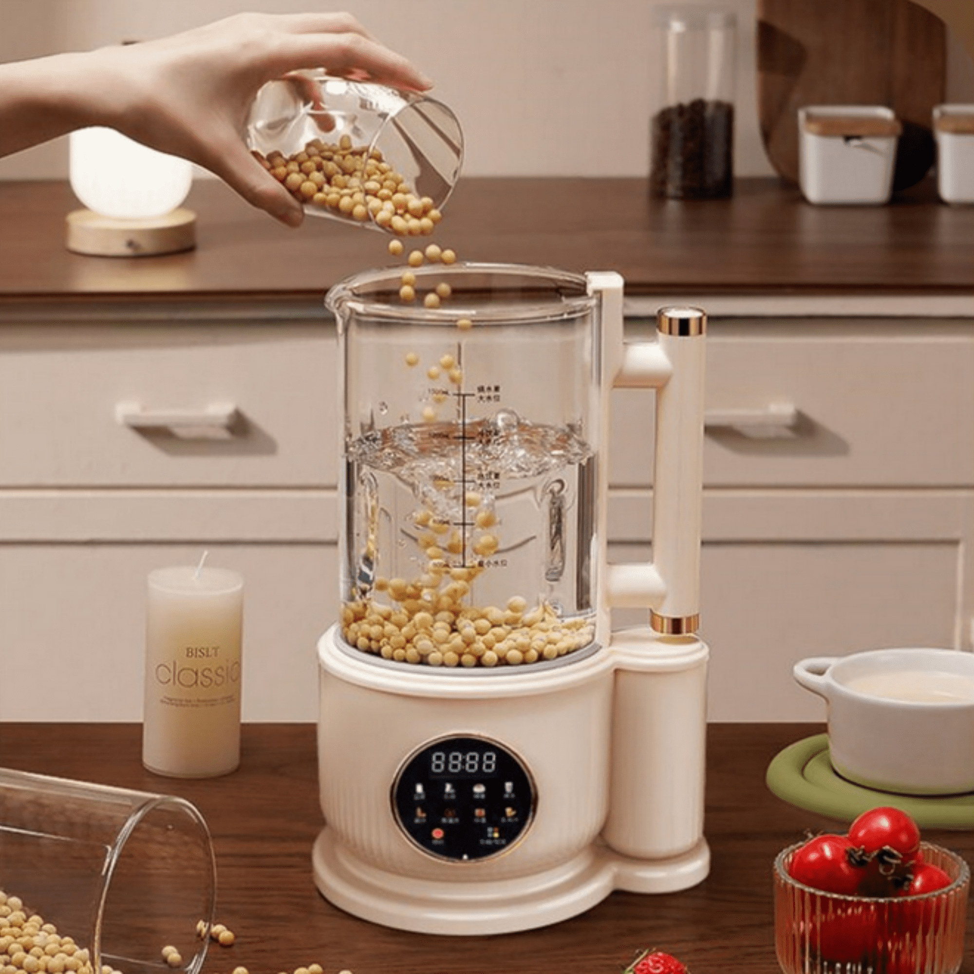 Jinyi Automatic Nut Milk Maker, 50oz Soy Milk Maker Machine,Homemade Oat Milk Maker-Based & Non-Dairy Beverage
