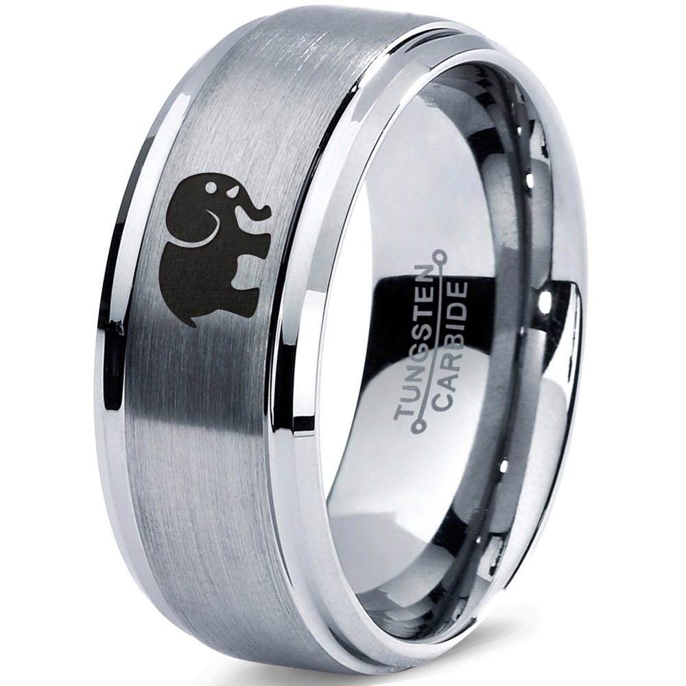 Men's/Women's Tungsten Carbide Ring - 8mm Width, Heart Sutra Laser Engraved, Domed Comfort Fit