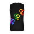 thumbnail image 4 of Penkiiy Men's Rainbow Tank Tops Summer Sleeveless Tee Top Cool Workout Gym T-Shirts Beach Athletic Undershirts L Black, 4 of 4