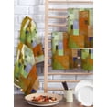 thumbnail image 2 of Abstract Yellow Kitchen Dish Towels for Drying Dishes Set of 2, Painting Buildings Geometric Modern Art Waffle Weave Microfiber Hand Tea Bathroom Towels Quick Dry & Absorbent Towel 15.7x23.6, 2 of 7