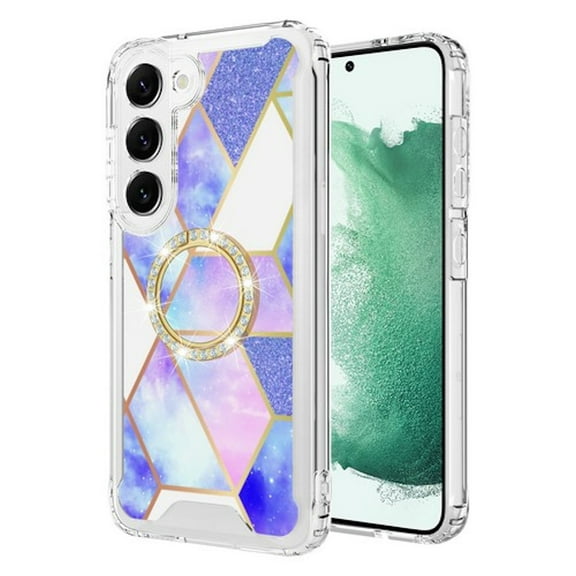 Shockproof Tough Snap-on Case with Ring Grip for Samsung Galaxy S23 Plus - Galaxy