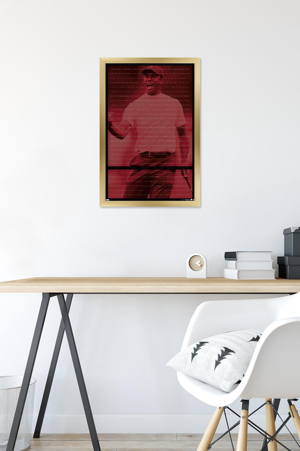 Tiger Woods - Victories Wall Poster, 14.725" x 22.375" Framed