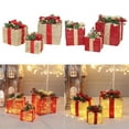 thumbnail image 2 of ZPAQI Set of 3 Christmas Gift Boxes With Bowknot Present Box Ornament Under The Tree, 2 of 15