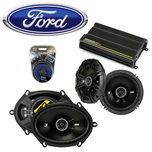 Fits Ford Bronco II 1989-1990 Speaker Upgrade Kicker DSC65 DSC68 & CX300.4 Amp - Factory Certified Refurbished