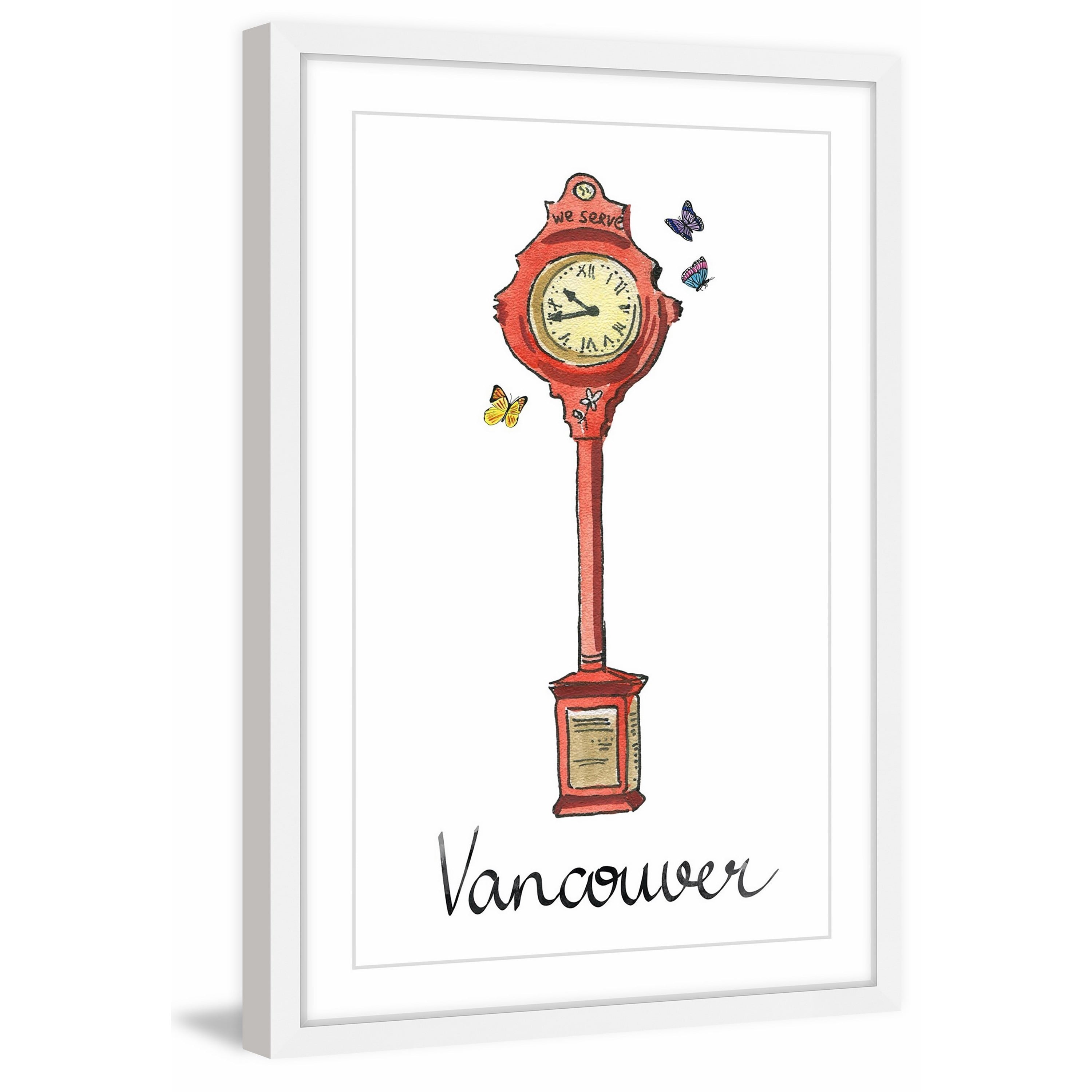 "Birks Clock Tower" Framed Painting Print