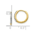 thumbnail image 2 of Auriga Fine Jewelry 10K Yellow Gold Diamond Hinged Hoop Earrings for Women, 2 of 5