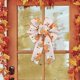 thumbnail image 5 of Decoración del moño de la puerta de Acción de Gracias | Cinta de satén festiva | Adorno colgante grande en capas | Poliéster multicolor | Decoración para fiestas en la pared de la casa | 1 pieza, 5 of 6