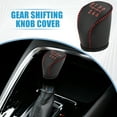 thumbnail image 2 of Unique Bargains Gear Shifting Knob Cover Lever Trim for Nissan Qashqai 2008 Faux Leather Black Red, 2 of 6
