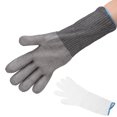 thumbnail image 4 of Hands Protection Stainless Steel Wire Glove Level 5 Cut Proof Stab Resistant Protection For Kitchen Cutting Slicing Meat Processing, 4 of 8