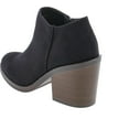 thumbnail image 3 of Soda Women's Closed Toe Zipper Block Stacked Chunky Heel Ankle Bootie, 3 of 7