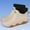 Beige, variant on Trushoes Waterproof Non-Slip PVC Ankle Rain Boots - Unisex White Knit Cuff Comfortable Easy On/Off for Adults Daily Commuting & Outdoor Use,Size 39
