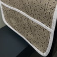 thumbnail image 3 of Earth Tones Microwave Oven Cover, Maze Pattern with Geometric Shapes Squares Contemporary Illustration, Water Resistant Organizer with Pockets for Kitchen, 36" x 12", Umber Pale Yellow, by Ambesonne, 3 of 4