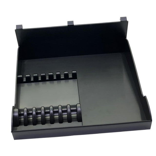 Bandeja para cortapelos de peluquero, herramientas de corte de pelo, multifuncional, antideslizante, práctico organizador de cortapelos para salón, Negro