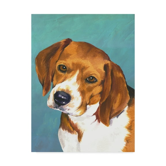 Trademark Fine Art 'Dog Portrait Beagle' Canvas Art by Jill Sands